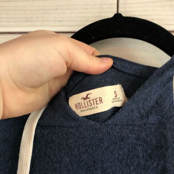 Hollister Blue Drawstring Pullover Hoodie - Picture 2 of 3
